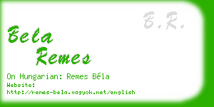 bela remes business card